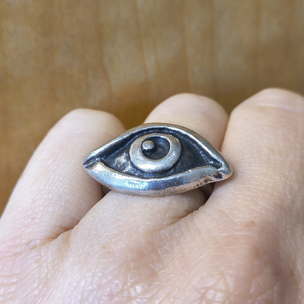 Seer Ring- Handmade Solid Sterling Size 8 - Picture 3 of 8